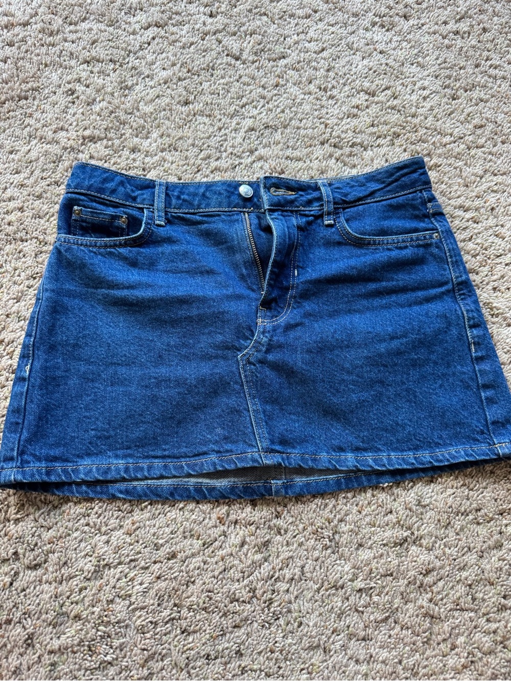 Zara Indigo Denim Mini Skirt